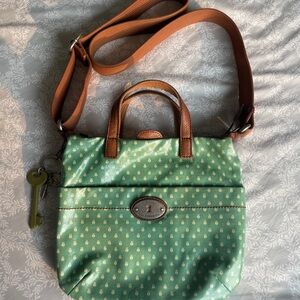 Discontinued Fossil Key-Per Crossbody Bag